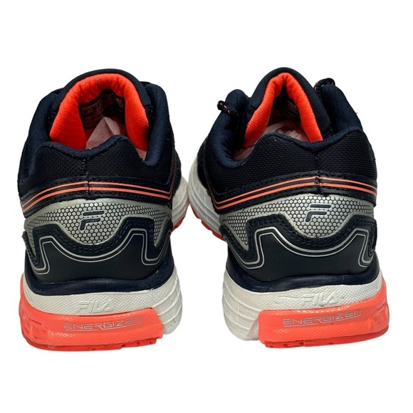 Fila Memory Foam Cool Max Memory Maranello Navy Orange Womens 8.5 Shoes Like New - Picture 4 of 10